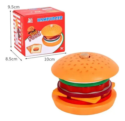 Juguete Montessori De Apilamiento De Hamburguesas De Madera