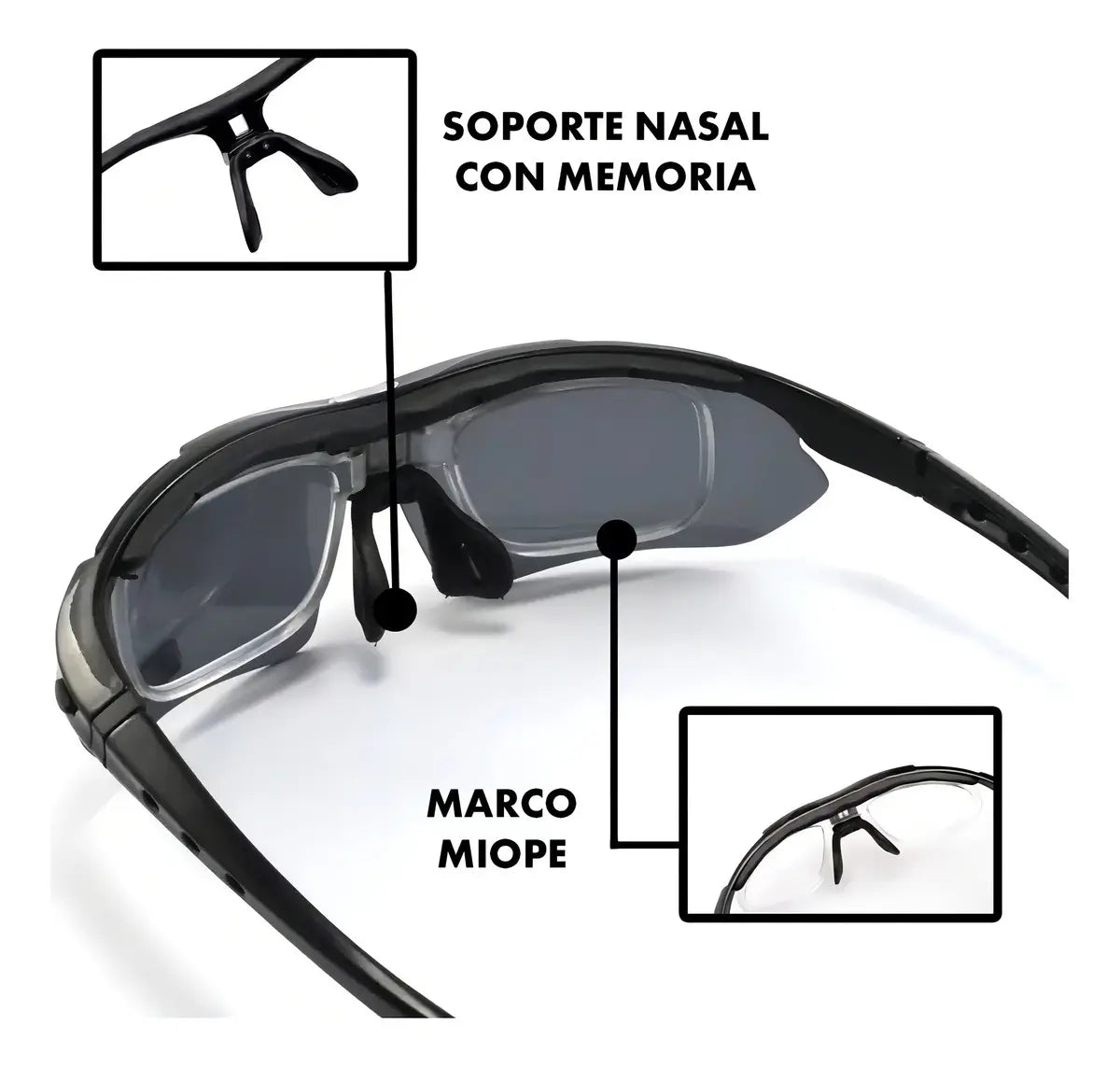 Lentes Deportivos Hauki Polarizados con 5 Micas Intercambiables y Protección UV