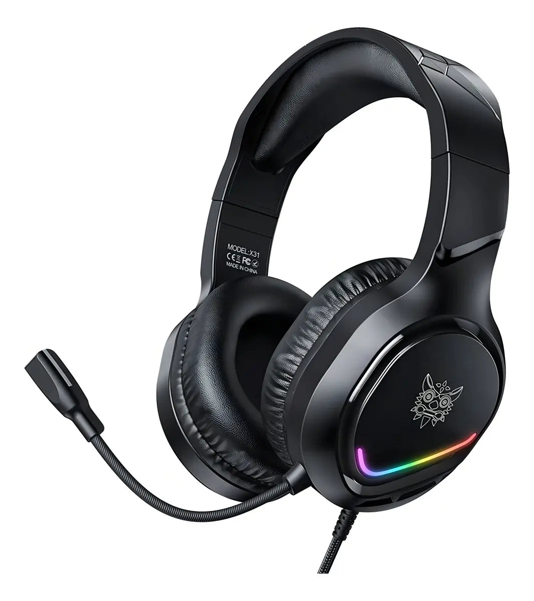 Audifono Gamer Profesional Onikuma X31 Microfono Hd Luz Rgb Negro X31