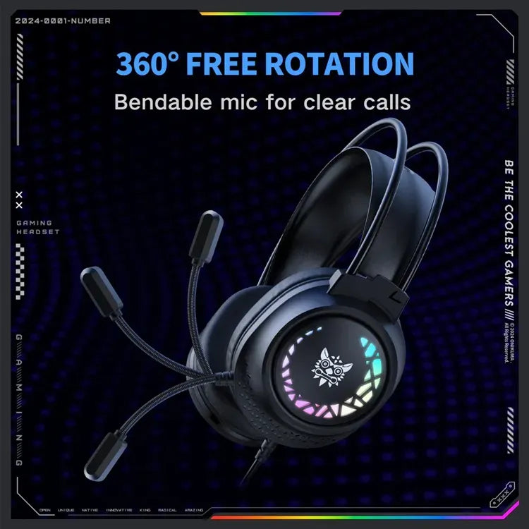 Audífonos Gamer Onikuma X92 Rgb Compatibles Pc Ps4 Ps5