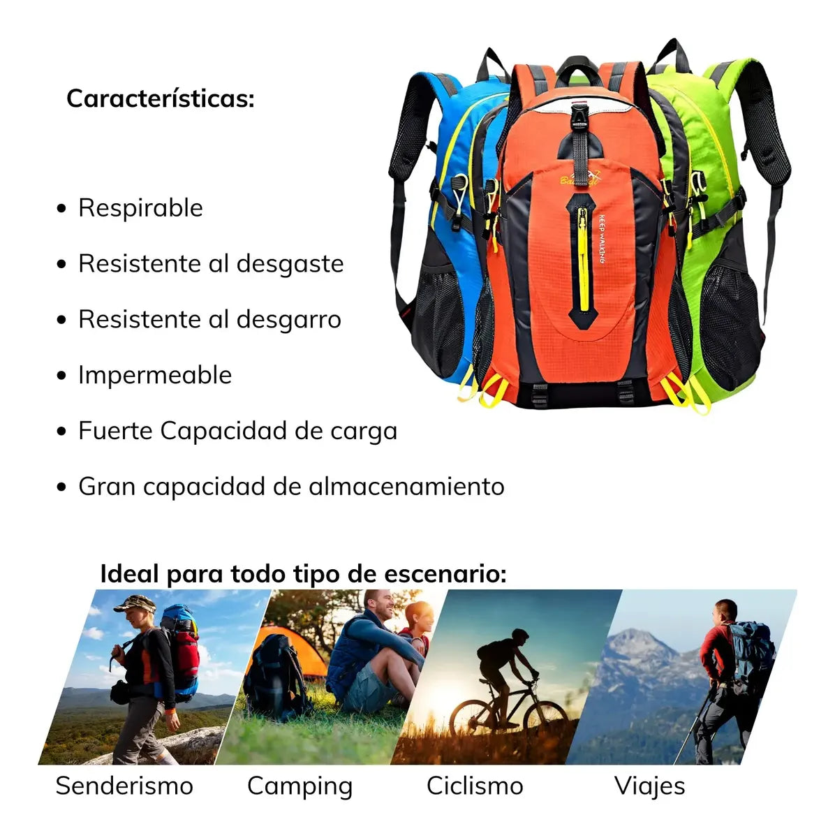 Mochila Viaje Excursión Trekking De 40l