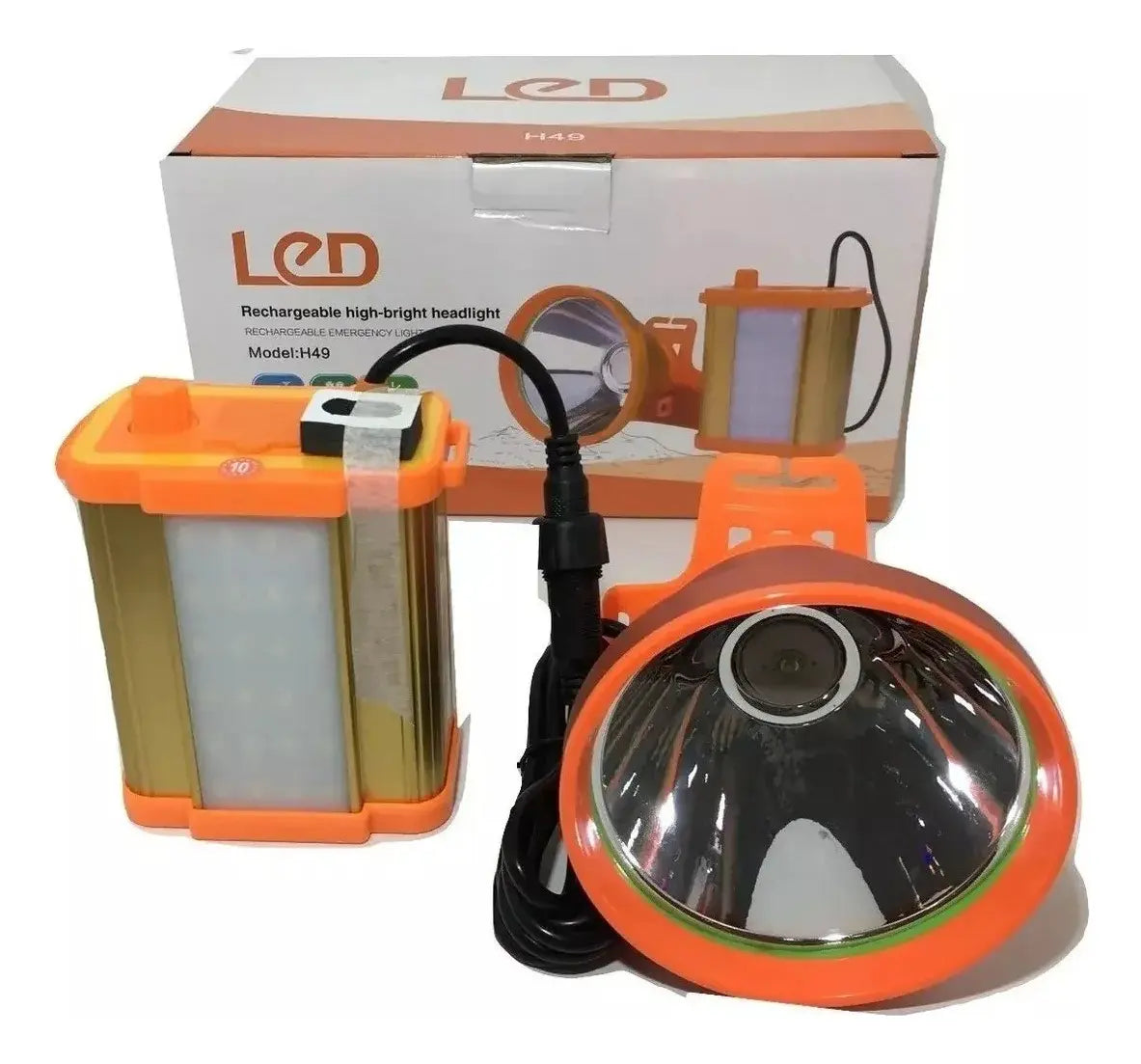 Linterna Foco Led Caza Camping Minero Lampara Recargable