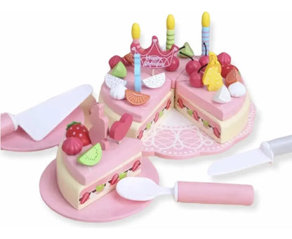 Juguete De Madera Pastel Cumpleaños Juguete Madera