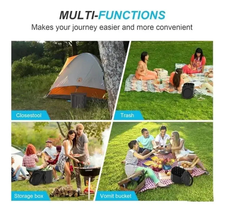 Inodoro Químico Portátil Baño Químico Plegable Camping+20bls