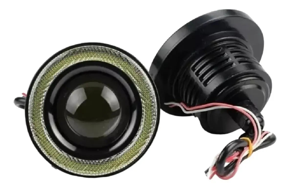 Faro Auxiliar X2 Neblineros Led Ojos De Ángel 89mm Auto