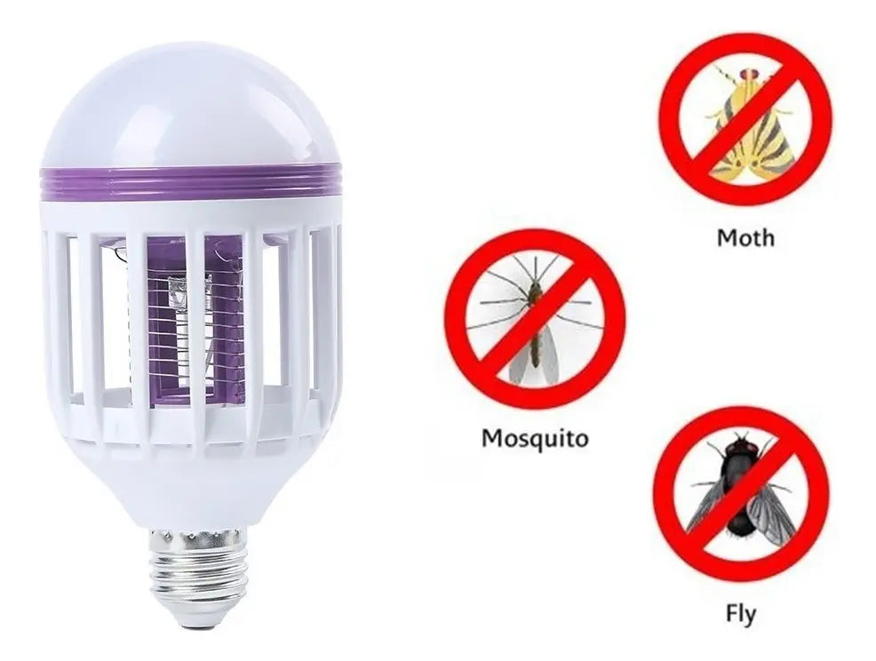 Ampolleta 2 En1 Led 15w Anti mosquitos 2500 Lúmenes Luz Blanca