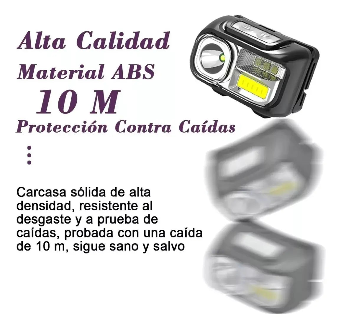 Linterna Cabeza Frontal Led Brillante Luz Camping Lampara