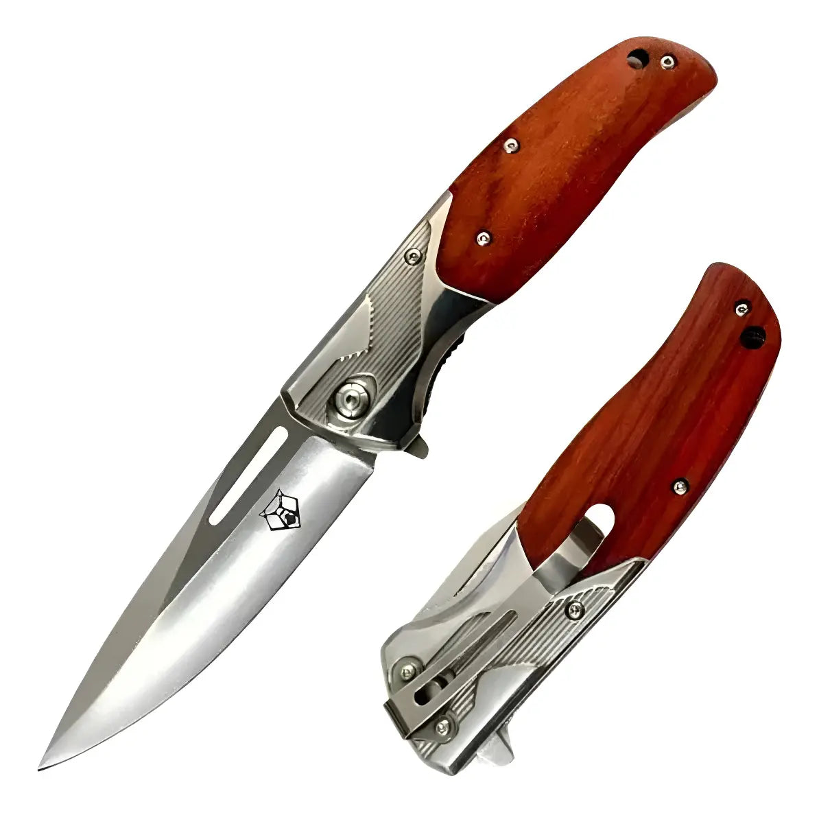 Cuchillo Táctico Browning Navaja Acero Liso Mango De Madera