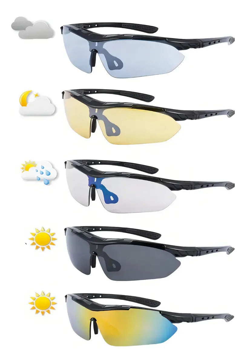 Lentes Deportivos Hauki Polarizados con 5 Micas Intercambiables y Protección UV