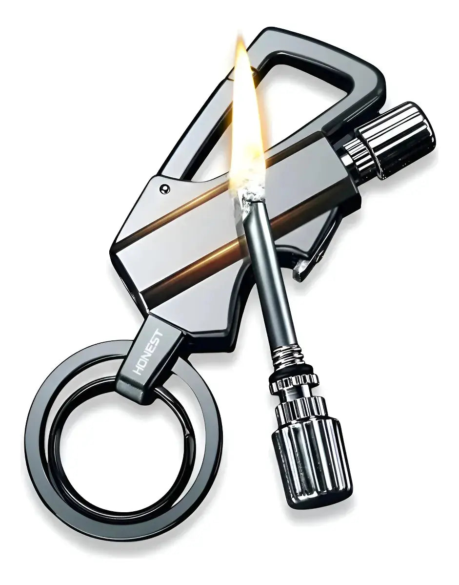 Encendedor Chispero Llavero De Acero Inoxidable Recargable