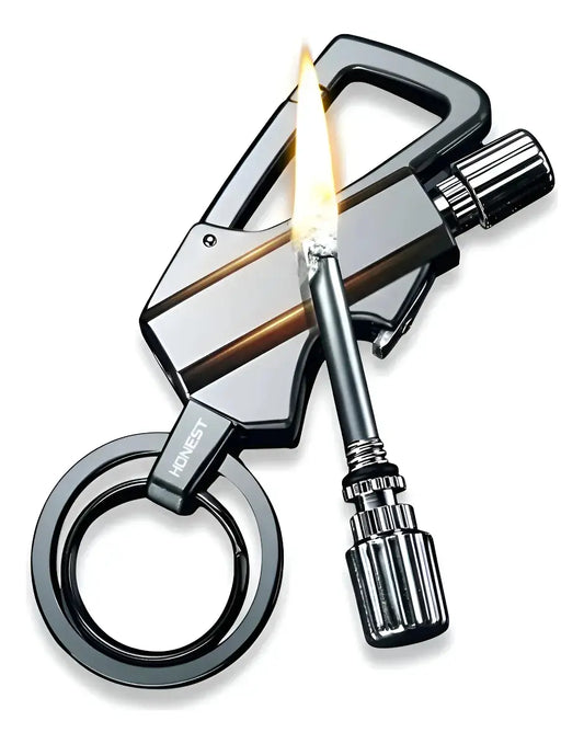 Encendedor Chispero Llavero De Acero Inoxidable Recargable