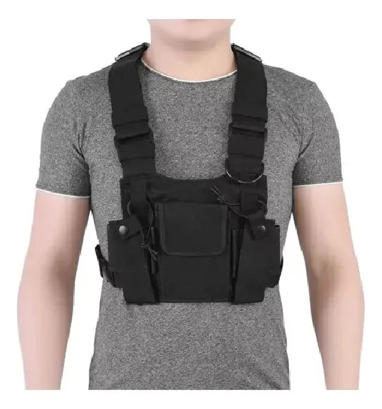 Chaleco Bolso Pecho Porta Radio Táctico Hip Hop Multiuso