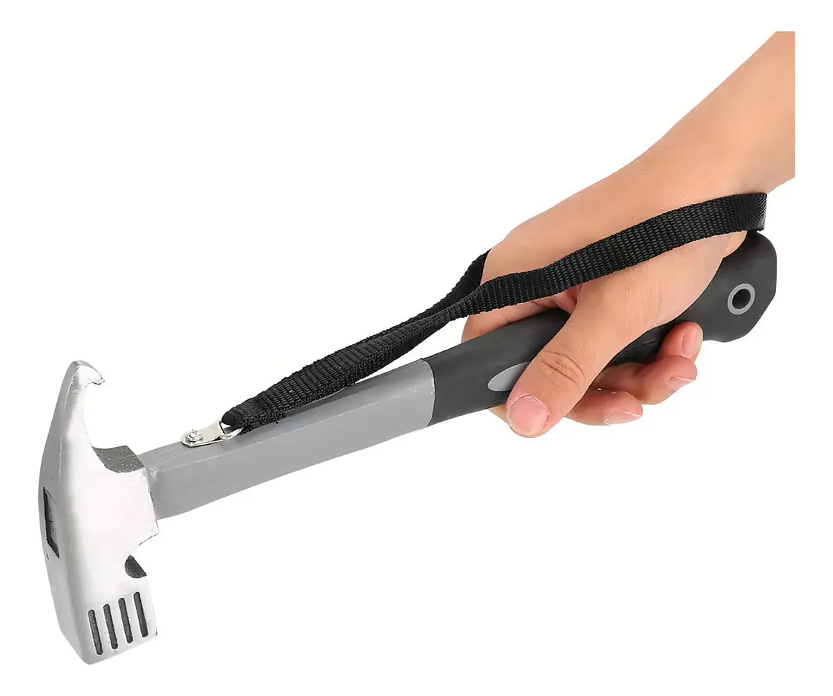 Martillo Uña Hauki para Camping con Extractor de Estacas, de Aleación y Goma