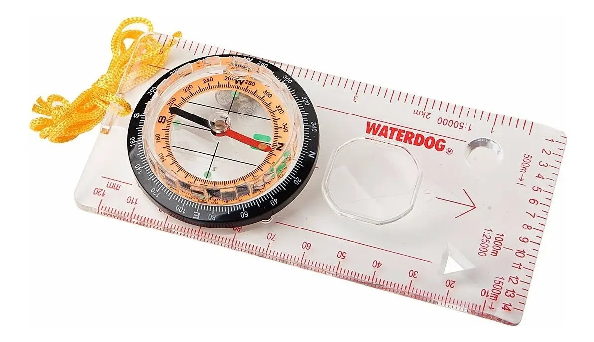 Brújula Waterdog Para Mapa Con Regla Cordón Dc45-5c