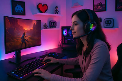 Headset Onikuma K19 Gamer con Micrófono y Luz LED RGB para PC y Consolas