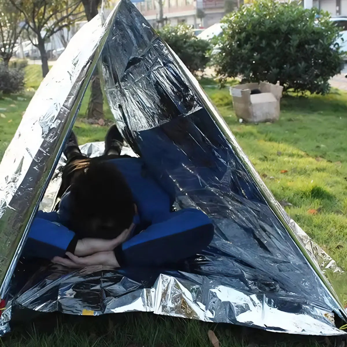 Manta Termica Supervivencia Carpa Termica Emergencia Camping Color Gris