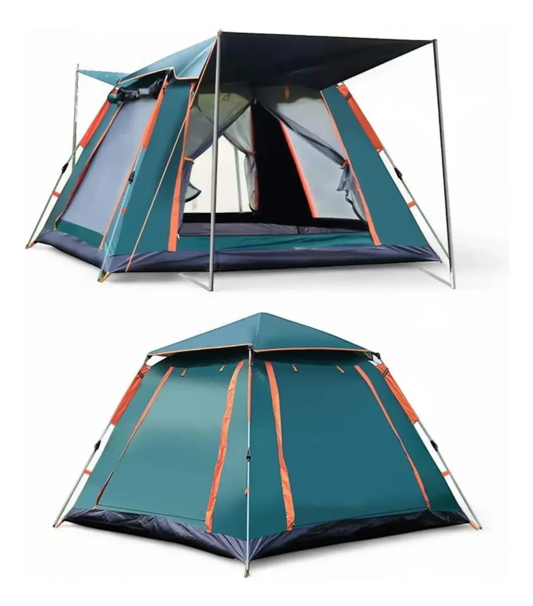 Carpa Auto Armable De Camping Impermeable Para 6 Personas 245x245x154cm
