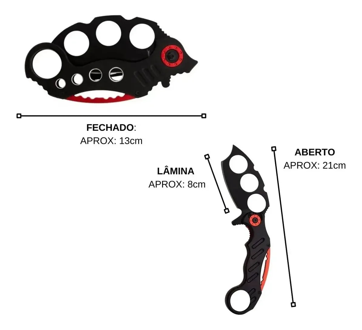 Cuchillo Manopla Karambit De Hoja De Acero Inoxidable Ligero