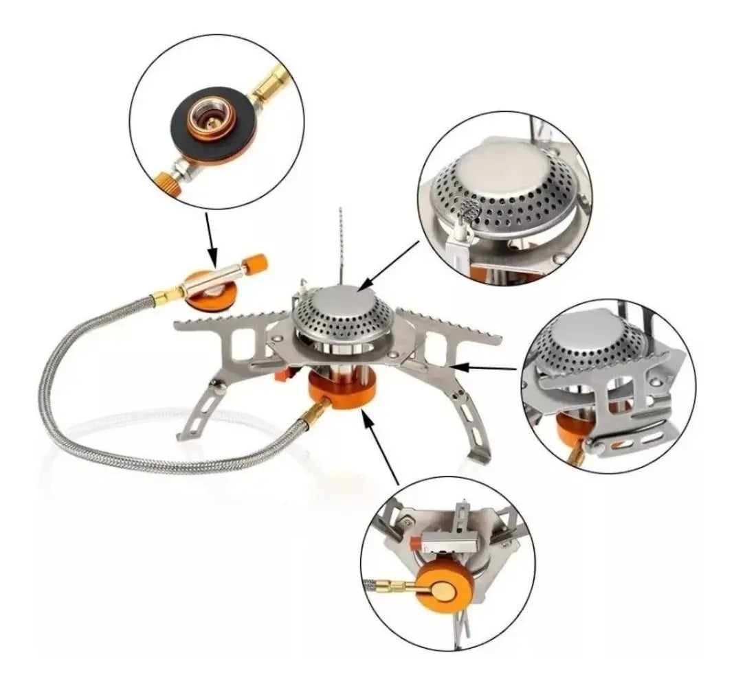 Mini Cocinilla Estufa Portátil Gas Camping Trekking 3500w