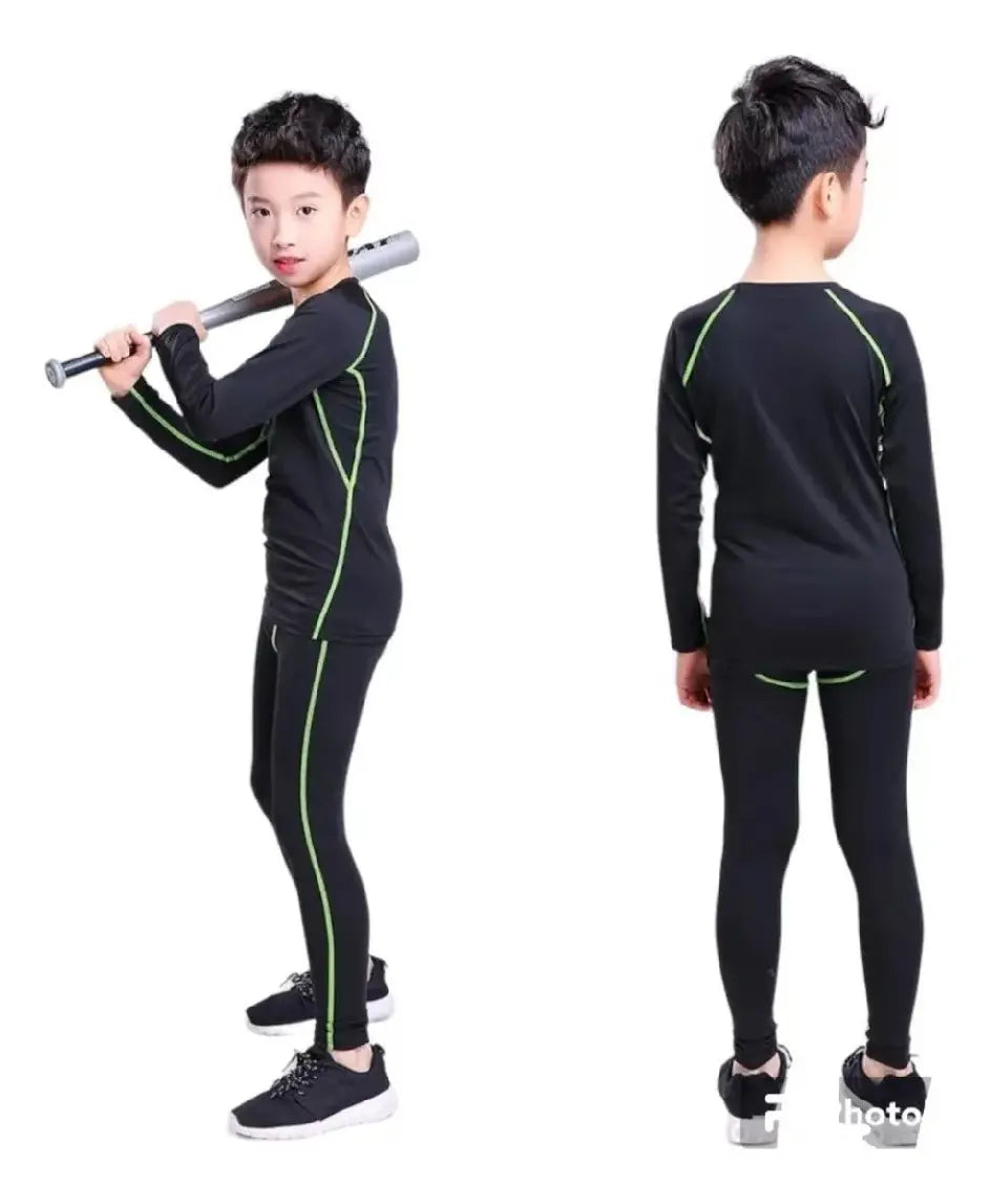 Conjunto Deportivo Primera Capa Para Niños Camiseta + Calza