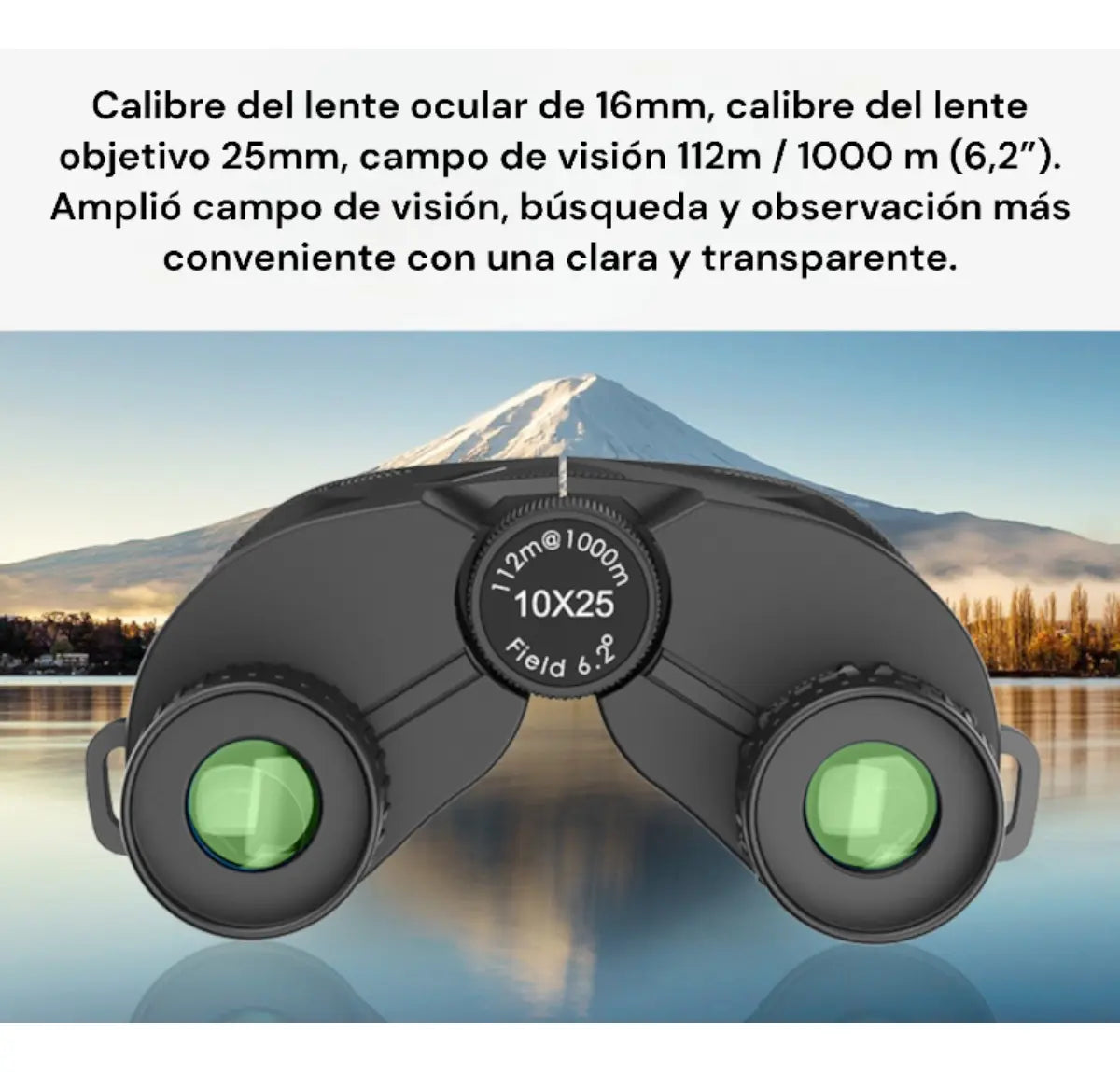 Binoculares Profesionales 10x25 De Largo Alcance 112m/1000m
