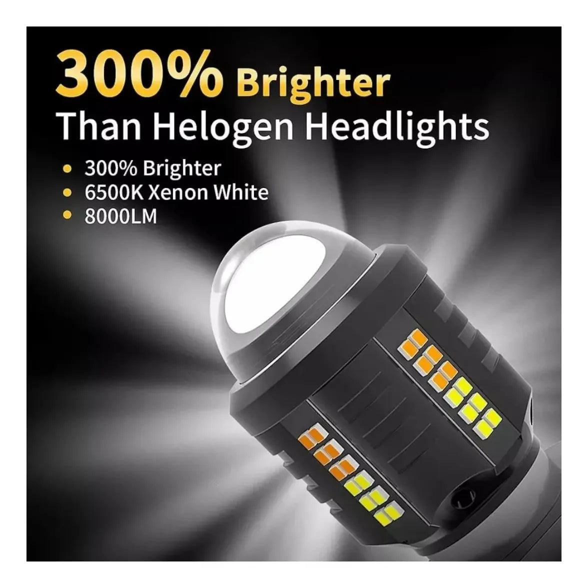Ampolleta Led Premium H4 Lupa Csp 4000lm Moto Honda Bmw Ktm