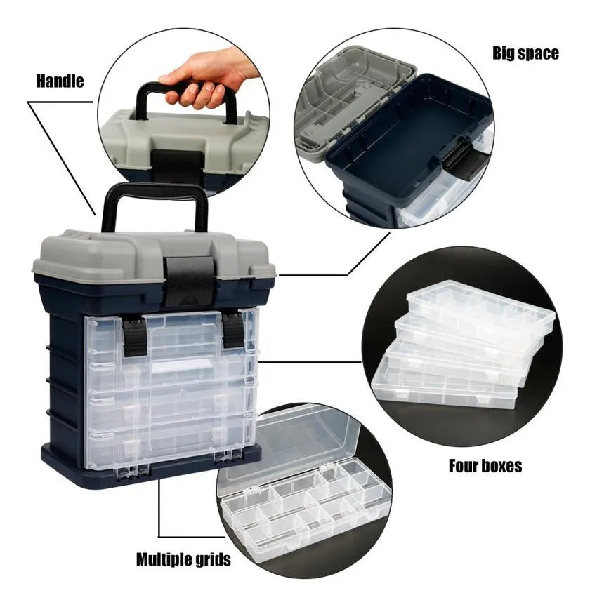 Caja De Pesca Porta Señuelos Organizadora Con Compartimiento