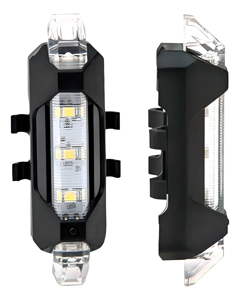 Luz Trasera Bicicleta LED USB Recargable 4 Modos Rojo Garumi