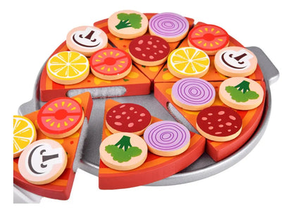 Horno Para Pizza Juguete Niños De Madera Juego Didactico