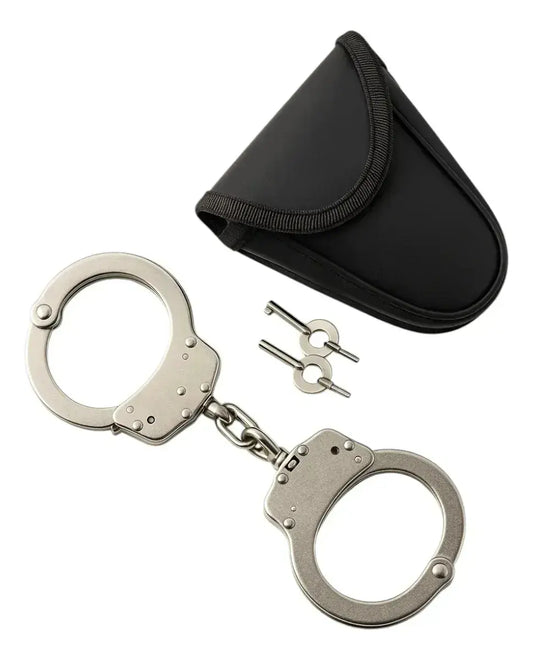 Esposas Policiales Seguridad Grilletes 2 Llaves + Funda