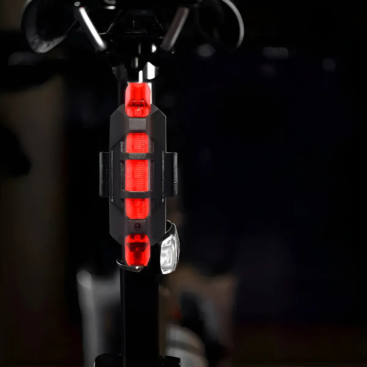 Luz Trasera Bicicleta LED USB Recargable 4 Modos Rojo Garumi