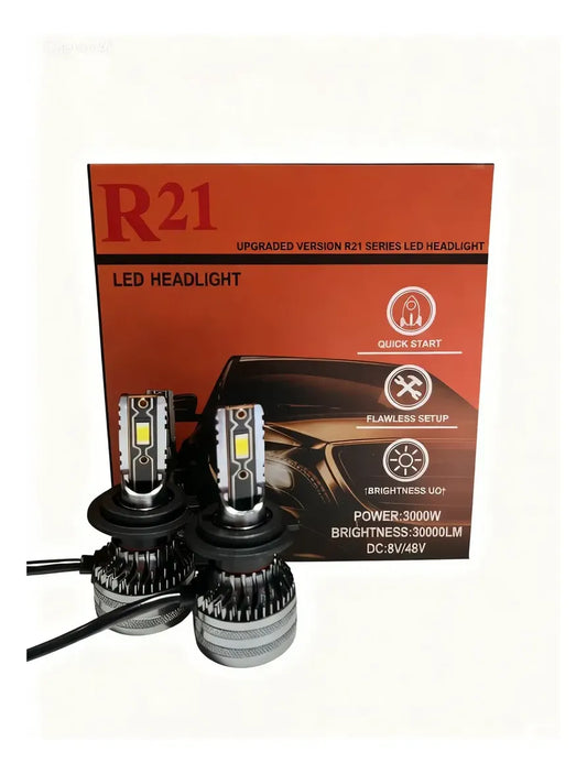 Par De Luces Turbo Led R21 3000w 30.000 Lúmenes Autos Camión