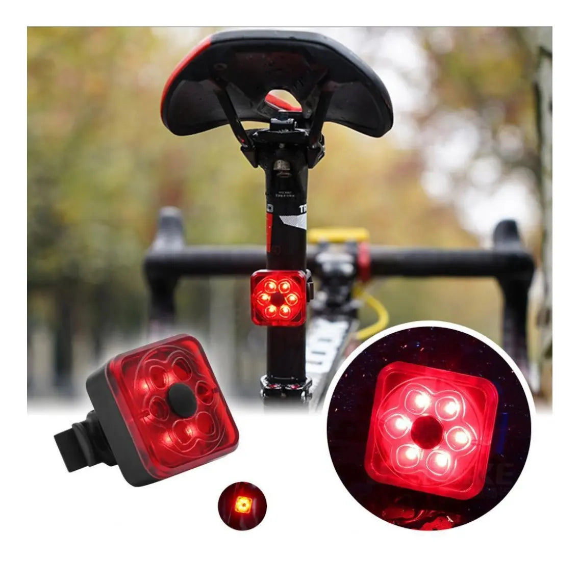 Luz Trasera Led Impermeable Alto Brillo Bicicleta Recargable