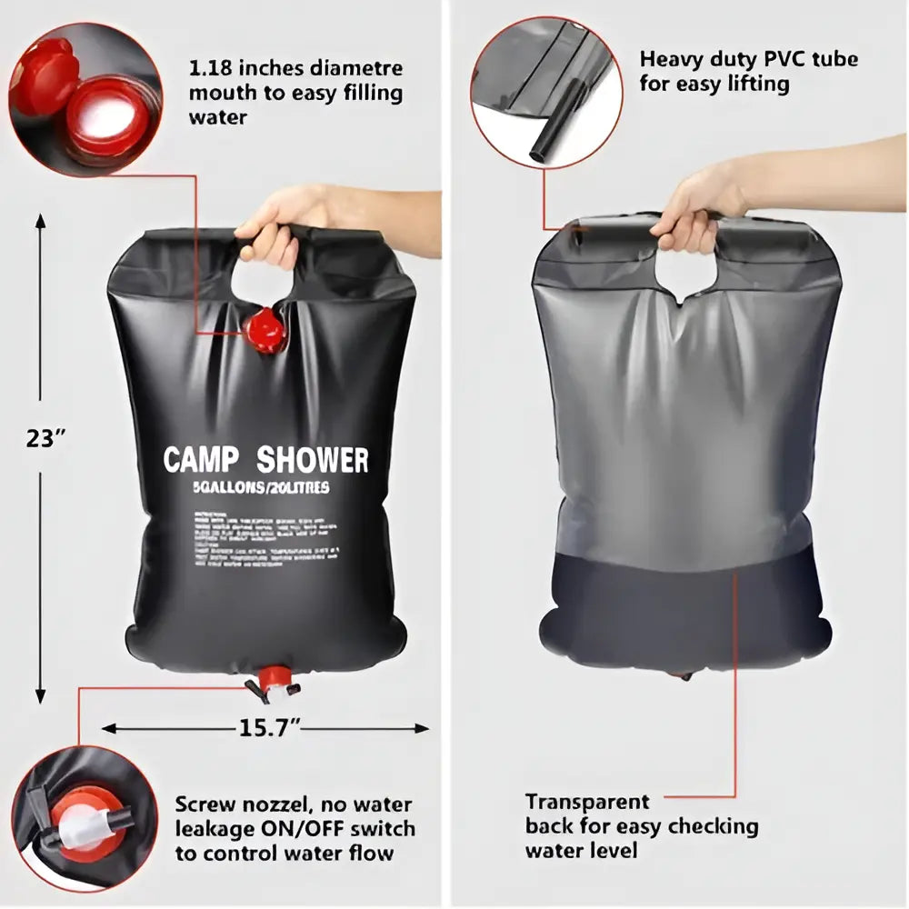 Ducha Portátil Camping Playa 20 L Exterior Compacta