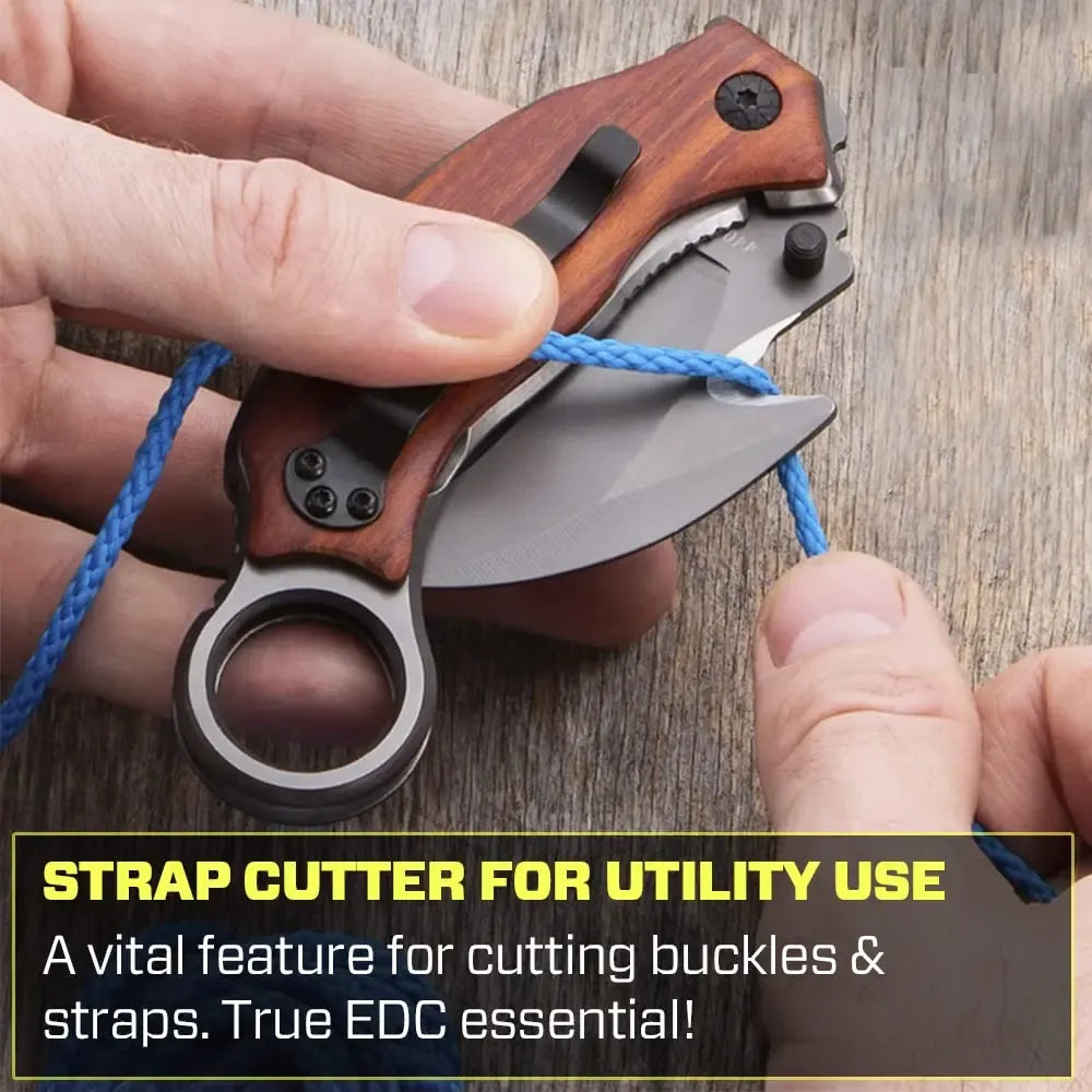Navaja Karambit Acero Inoxidable Semi-automático Para Caza