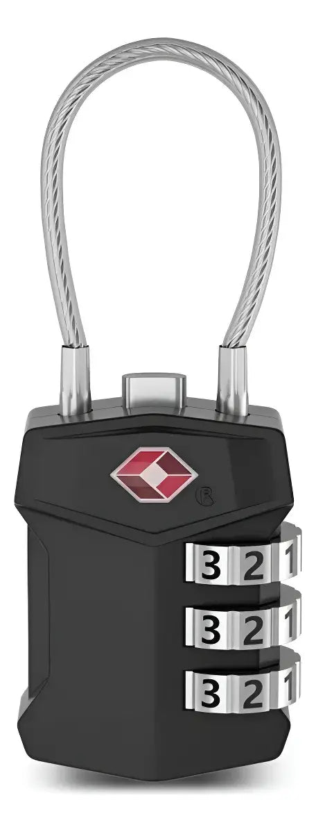 Candado De Dígitos Con Cable De Acero Y Clave Para Mochilas