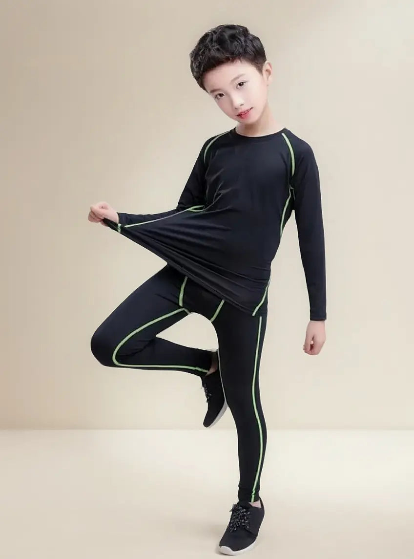 Conjunto Deportivo Primera Capa Para Niños Camiseta + Calza