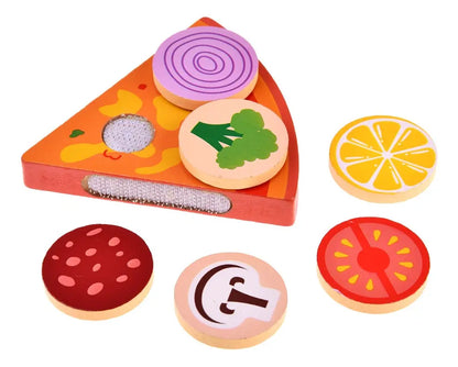 Horno Para Pizza Juguete Niños De Madera Juego Didactico