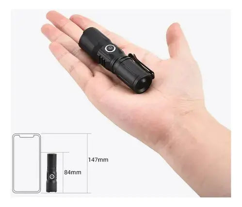 Mini Linterna Coba Led Portátil, Recargable A Prueba De Agua