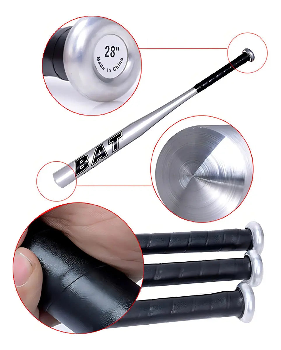 Bate Beisbol Aluminio Baseball Beisbo 70 Cm Adkar En Color Plateado