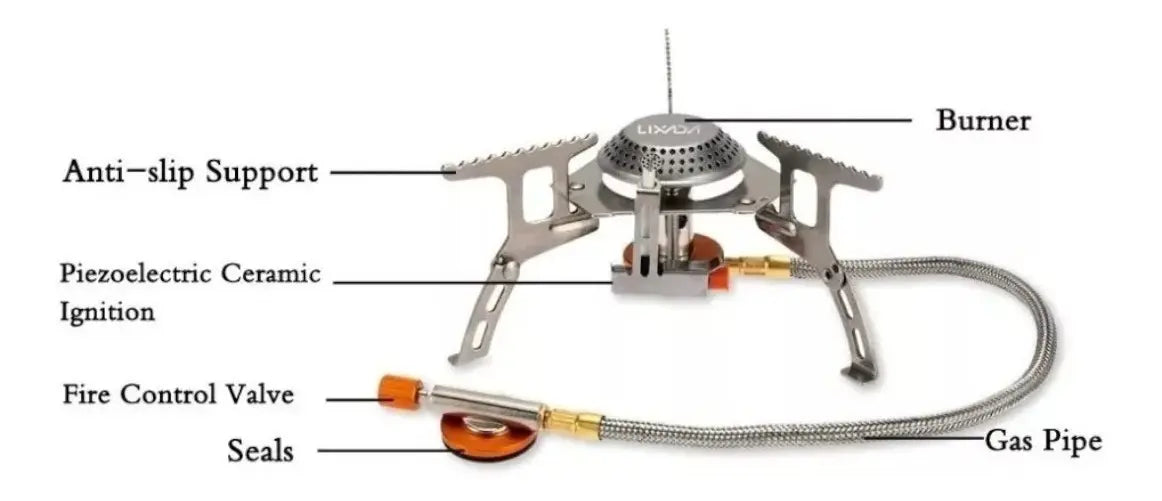 Mini Cocinilla Estufa Portátil Gas Camping Trekking 3500w