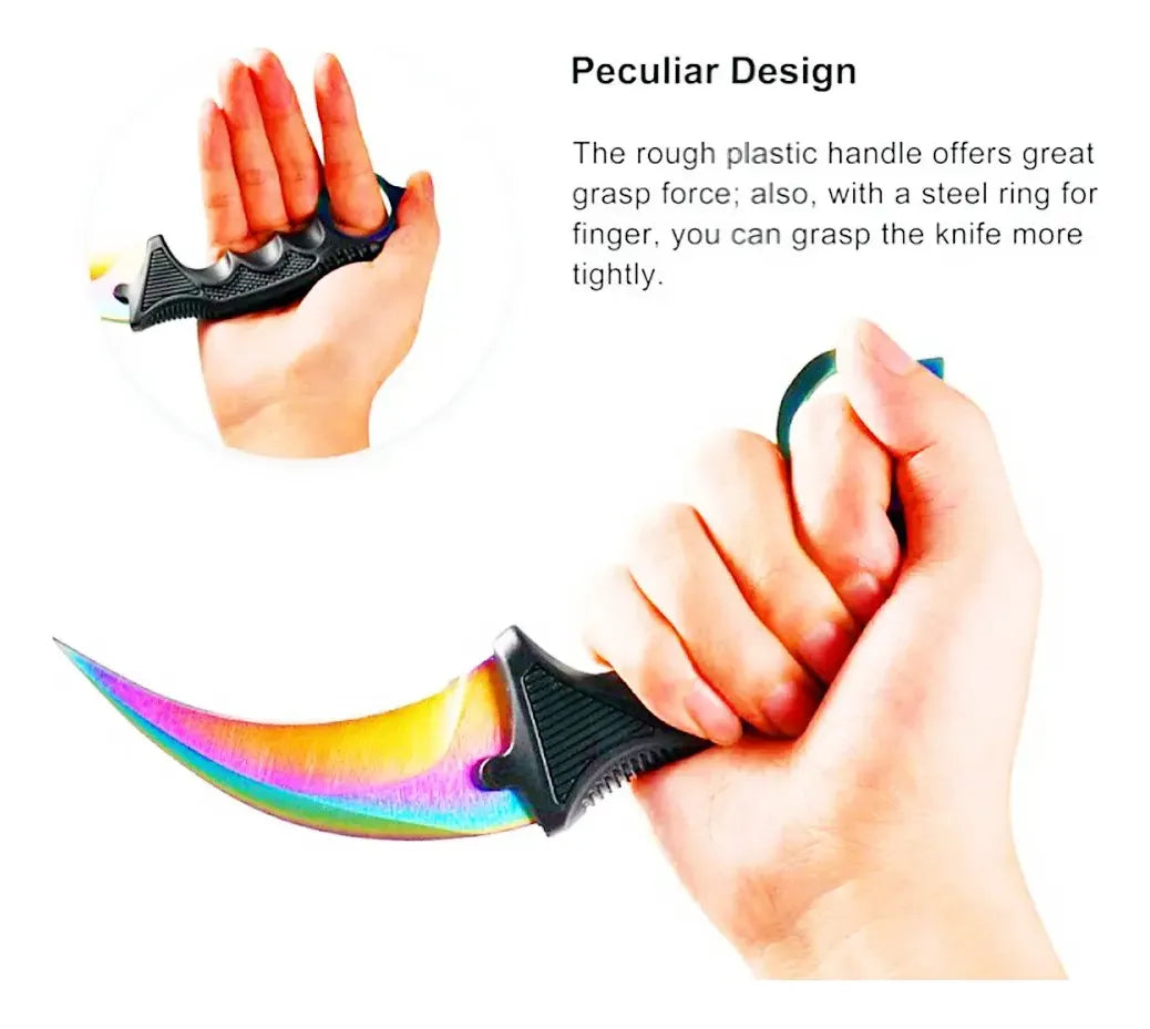 Pack Karambit X12 Cuchillo Curvo De Acero Inoxidable + Funda