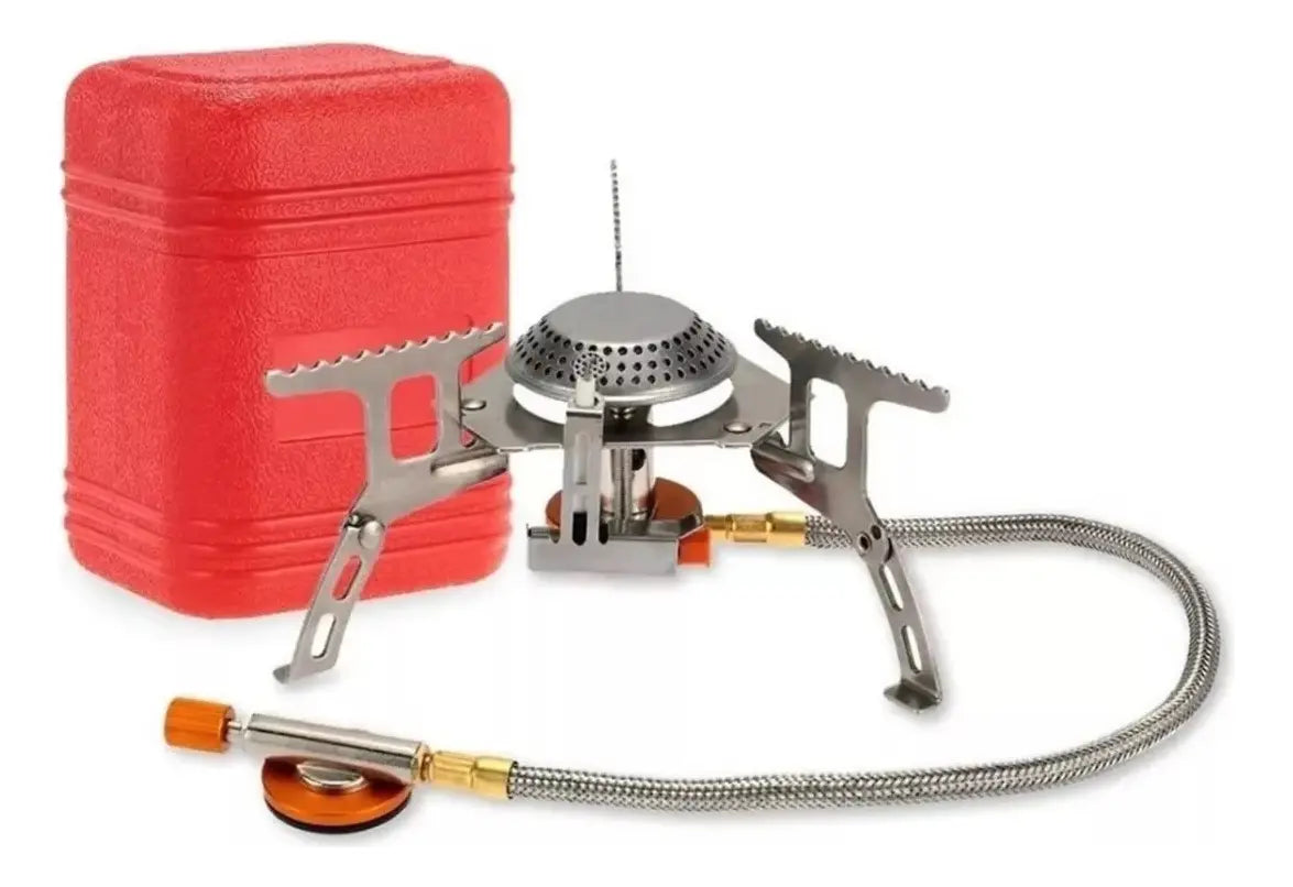 Kit Camping Cocinilla Plegable + Set Ollas 3-4 Personas