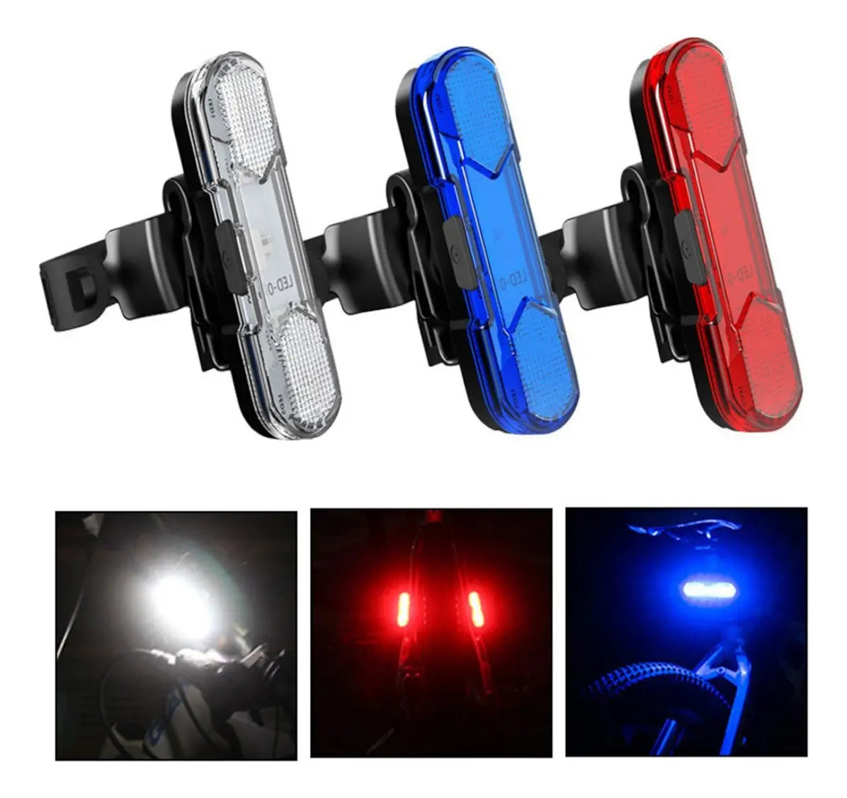 Luz Trasera Led Recargable Bicicleta Impermeable Usb