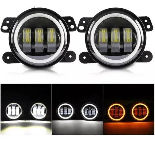 X2 Foco Neblinero Led Luz Antiniebla 4 Pulgadas Ojo De Angel