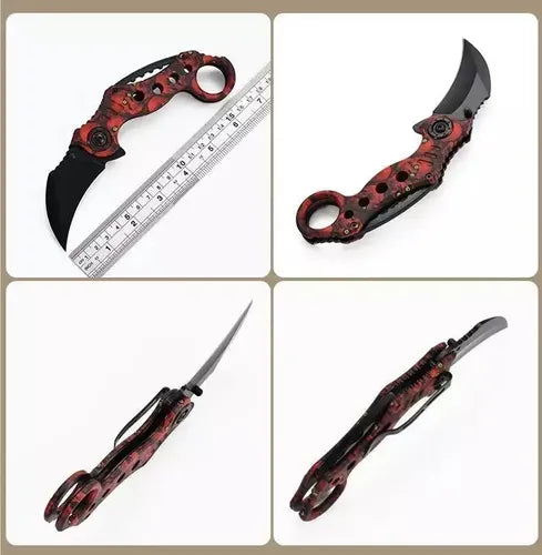 Cuchillo Karambit Táctico Navajas Militar Semi Automatico