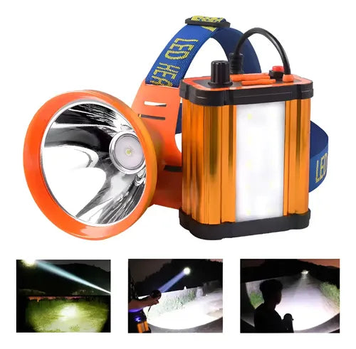 Linterna Foco Led Caza Camping Minero Lampara Recargable