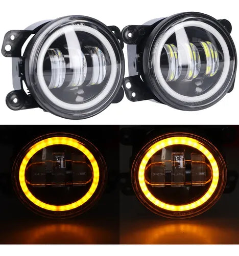 X2 Foco Neblinero Led Luz Antiniebla 4 Pulgadas Ojo De Angel
