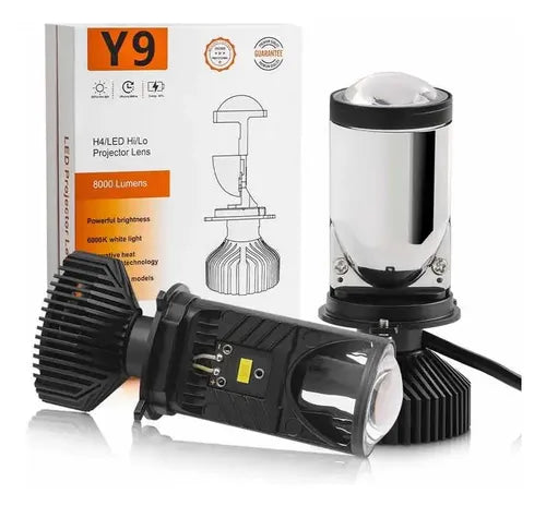 Kit 2 Led Premium H4 Proyector Lupa 20 Mil Lumenes Csp