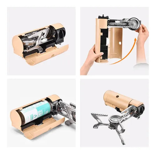 Estufa De Gas Butano Portátil De 2670 W Con Bolsa De Almacenamiento Horno De Gas Plegable Para Acampar